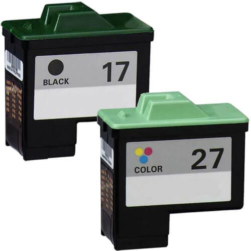 Lexmark 17 27 Ink Cartridges 2-Pack: 1 x 17 Black and 1 x 27 Color