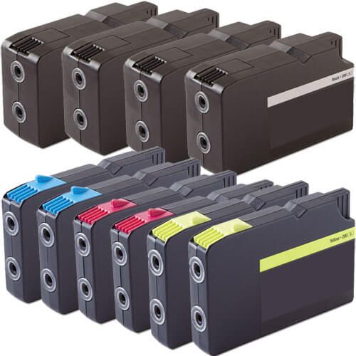 High Yield Lexmark 200XL Ink Cartridges 10-Pack: 4 Black, 2 Cyan, 2 Magenta, 2 Yellow
