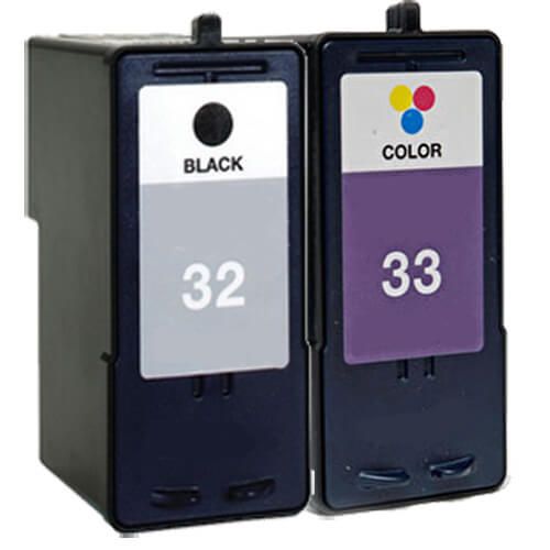 Lexmark 32 33 Combo Pack of 2 Ink Cartridges: 1 x 32 Black and 1 x 33 Color