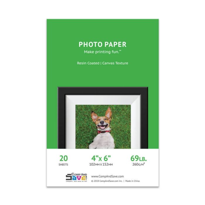 Premium 4x6 Canvas Inkjet Photo Paper - 20 Sheet