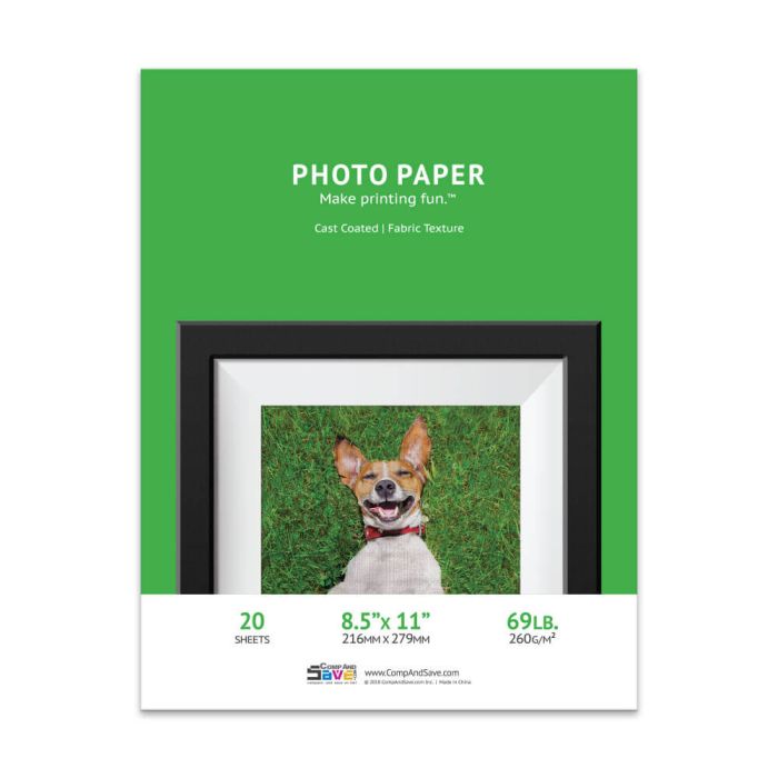 8.5 x 11 Premium Fabric Inkjet Photo Paper (20 Sheets)
