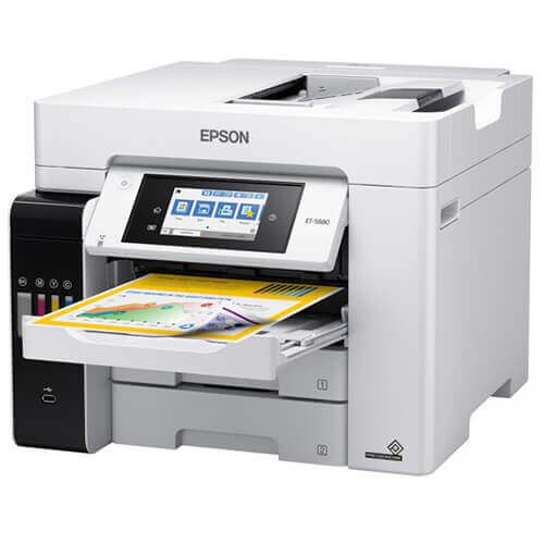 Epson EcoTank Pro ET-5880 All-in-One Supertank Printer using Epson EcoTank Pro ET-5880 Ink Bottles