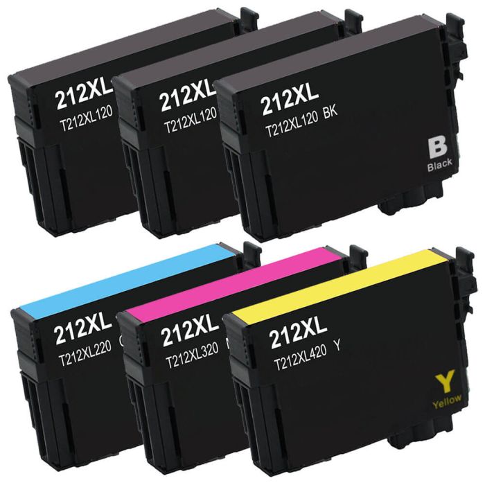 Epson 212 Ink Cartridges XL - Epson 212XL Ink 6-Pack @ $65.40