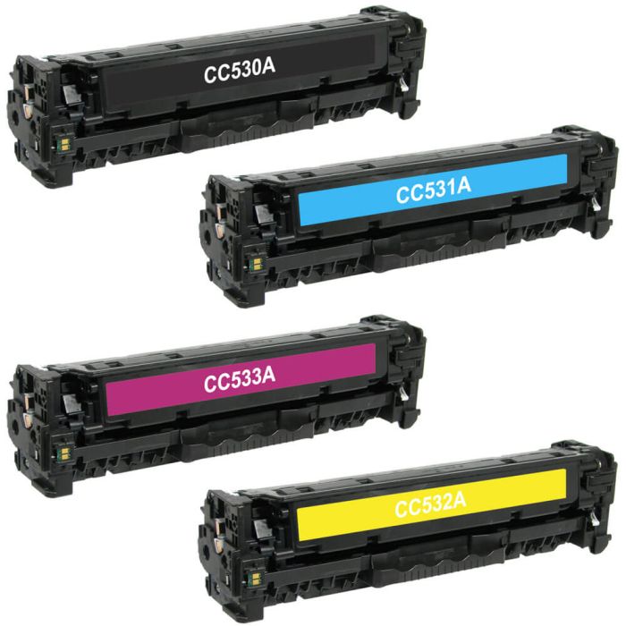 HP 304A (CC530-3A) 4-pack Laser Toner Cartridges