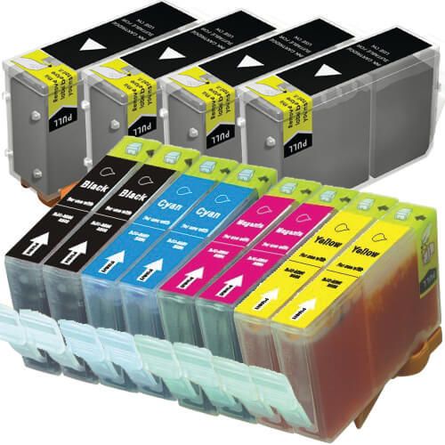 Canon BCI-3eBK & BCI-6 Black & Color 12-pack Ink Cartridges