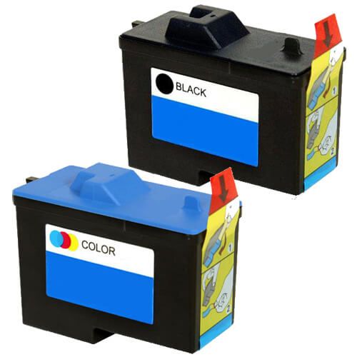 Dell (Series 2) 7Y743 Black & 7Y745 Color 2-pack Ink Cartridges