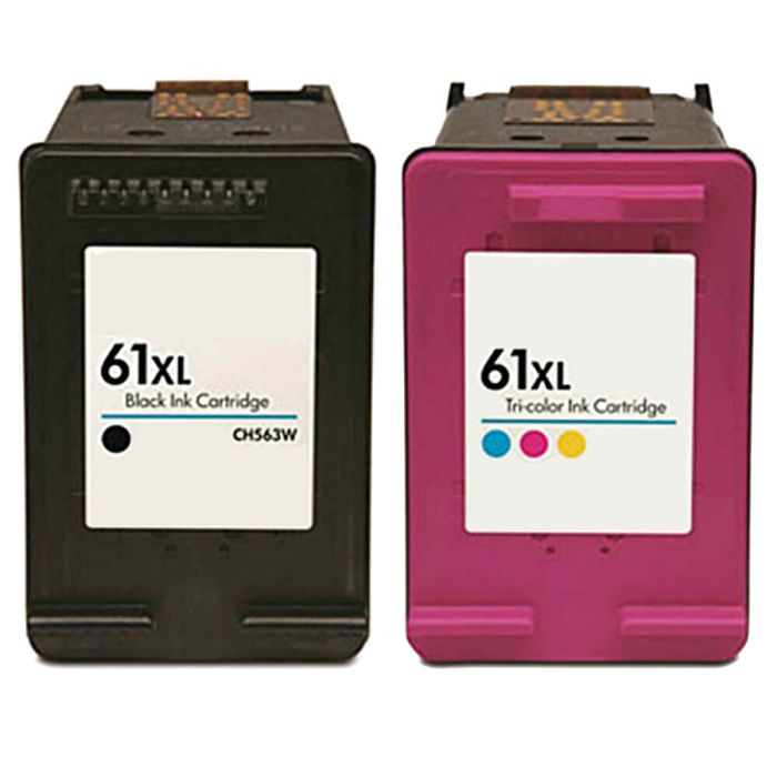 LD Remanufactured-Ink-Cartridge Replacements for HP 61XL CH563WN High Yield Black, 2-Pack 