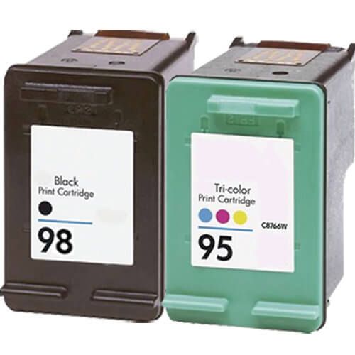 HP 98 and 95 Ink Cartridges 2-Pack: 1 Black & 1 Tri-color