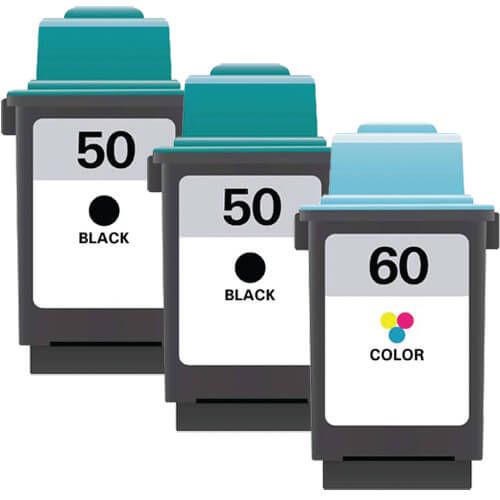 Lexmark #50 Black & #60 Color 3-pack Ink Cartridges