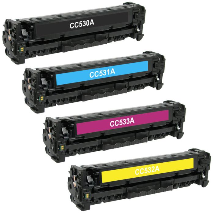 HP 304A (CC530-3A) 4-pack Laser Toner Cartridges