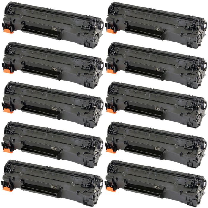 HP 83X (CF283X) 10-pack High Yield Black Toner Cartridges