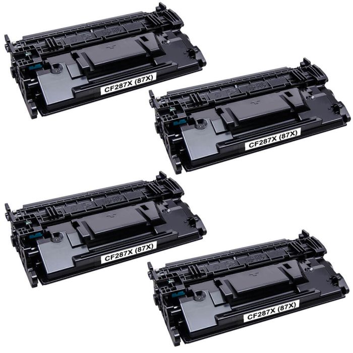 HP 87X (CF287X) 4-pack High Yield Black Toner Cartridges