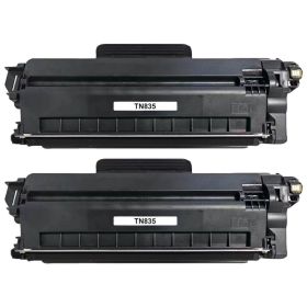 Super High-Yield Brother TN835 Toner Cartridges Black: 2-Pack