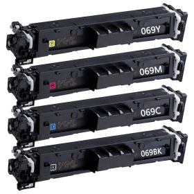 Canon 069 Toner Cartridges Combo Pack of 4 : 1 Black, 1 Cyan, 1 Magenta, 1 Yellow