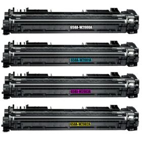 HP 658A Toner Cartridges 4-Pack: 1 Black, 1 Cyan, 1 Magenta and 1 Yellow