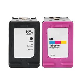 HP 68 68e Ink Cartridges Combo Pack of 2: 1 Black, 1 Color