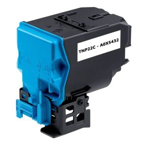 Konica Minolta TNP22C Toner Cartridge Cyan, Single Pack