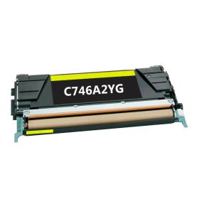 Lexmark C746A2YG Toner Cartridge Yellow, Single Pack