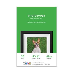 4x6 Woven Photo Paper - 20 Sheets Resin Coated