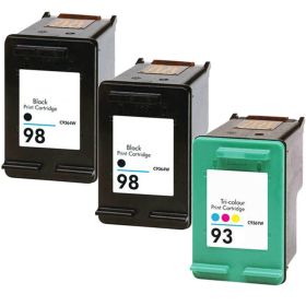 HP 98 Black & HP 93 Color 3-pack Ink Cartridges