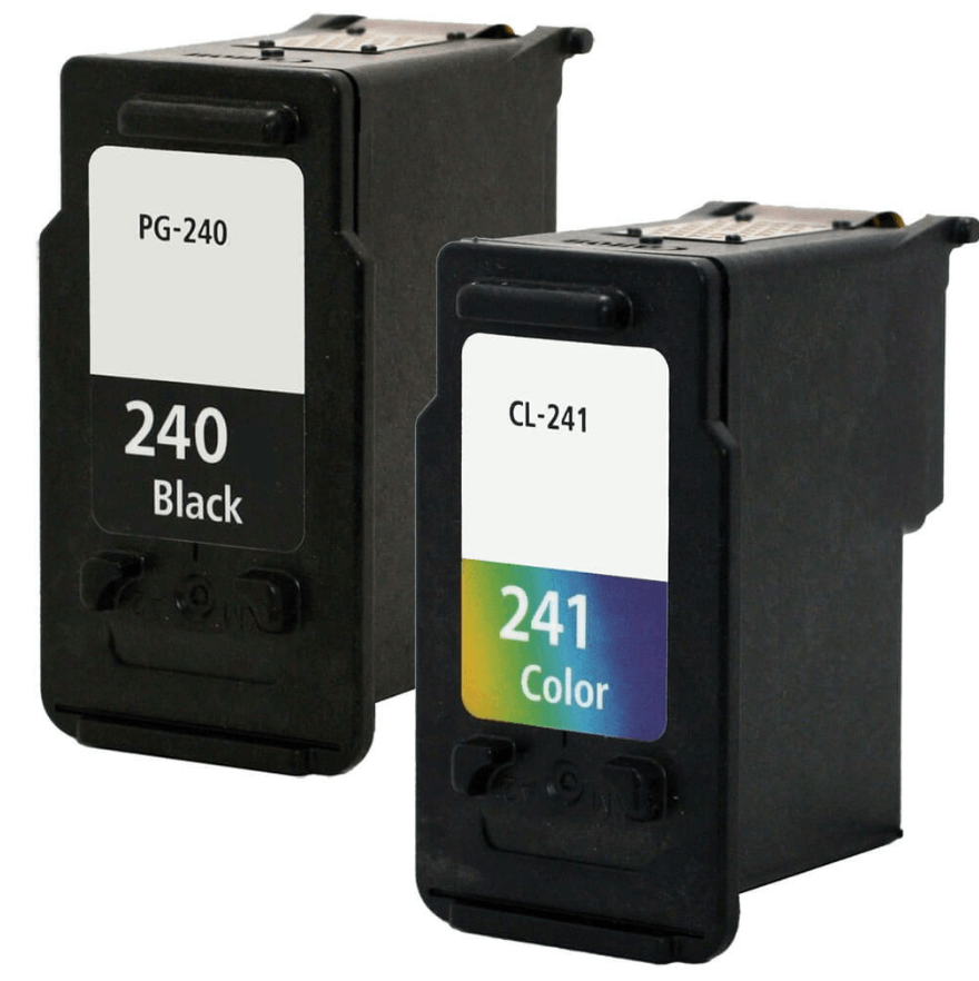 Replacement for Canon PG-240 Black and CL-241 Tri-color Ink Cartridges
