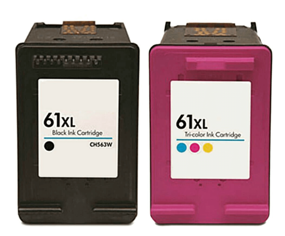 Replacement HP 61XL- Black and Tri-color Ink Cartridges