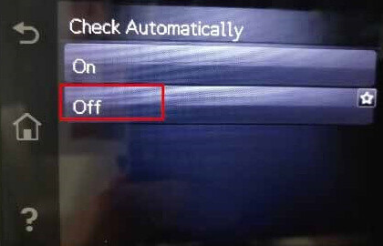 Printer settings - check automatically options