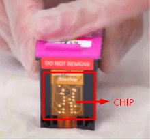 Another image of ink cartridges chip