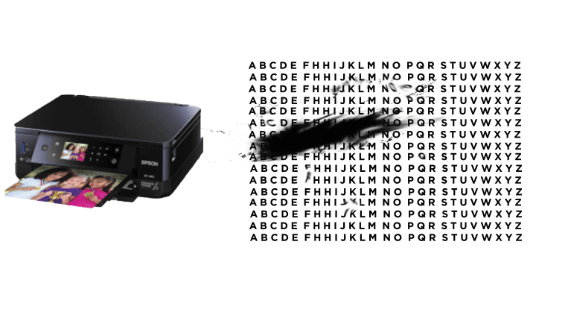 Epson printer black ink smudges