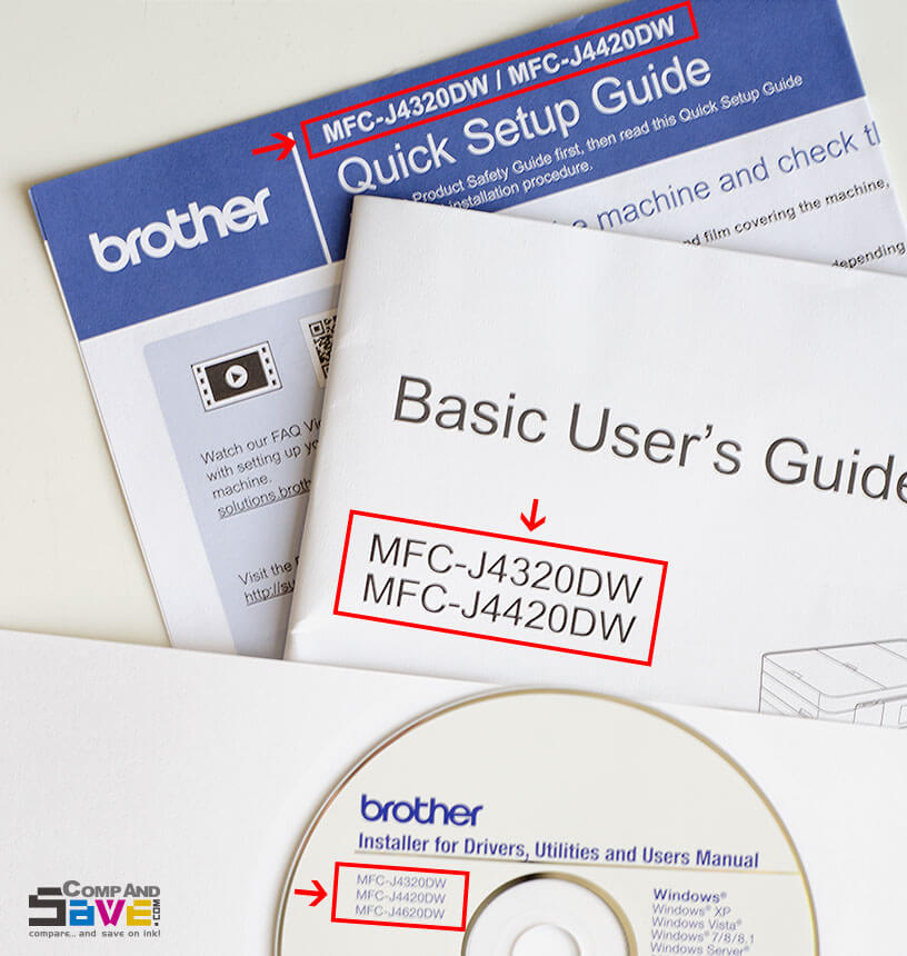 Find printer model on printer user guide or installation CD