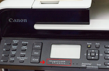 How to find printer model on Canon ImageCLASS series