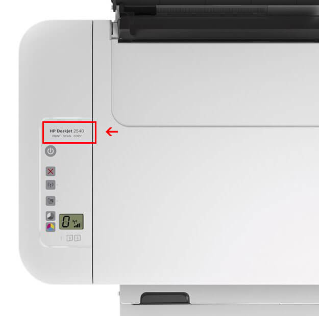How to find printer model on HP Deskjet series