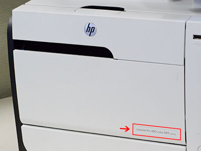 How to find printer model on HP Color LaserJet series
