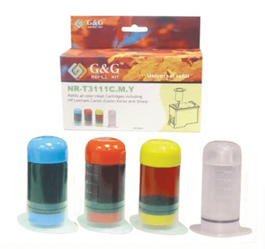   Universal Ink Cartridge Refill Kit - Cyan,Magenta, and Yellow