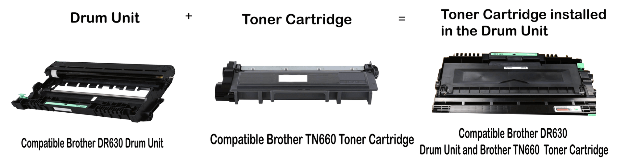 toner cartridges and a drum unit