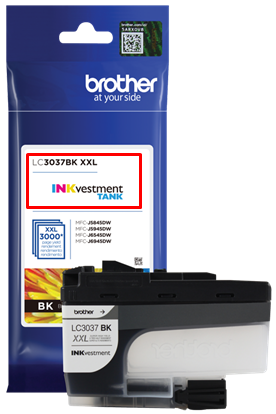 Brother LC3037BK INKvestment Tank Black Ink Cartridge - Super High Yield