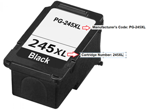 Replacement Canon 245XL Black Ink Cartridge (PG-245XL) - High Yield