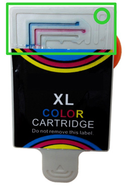 Ink with tape removed
