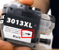 arrow indicator on ink cartridge