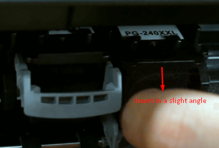 cartridge inserted to holder