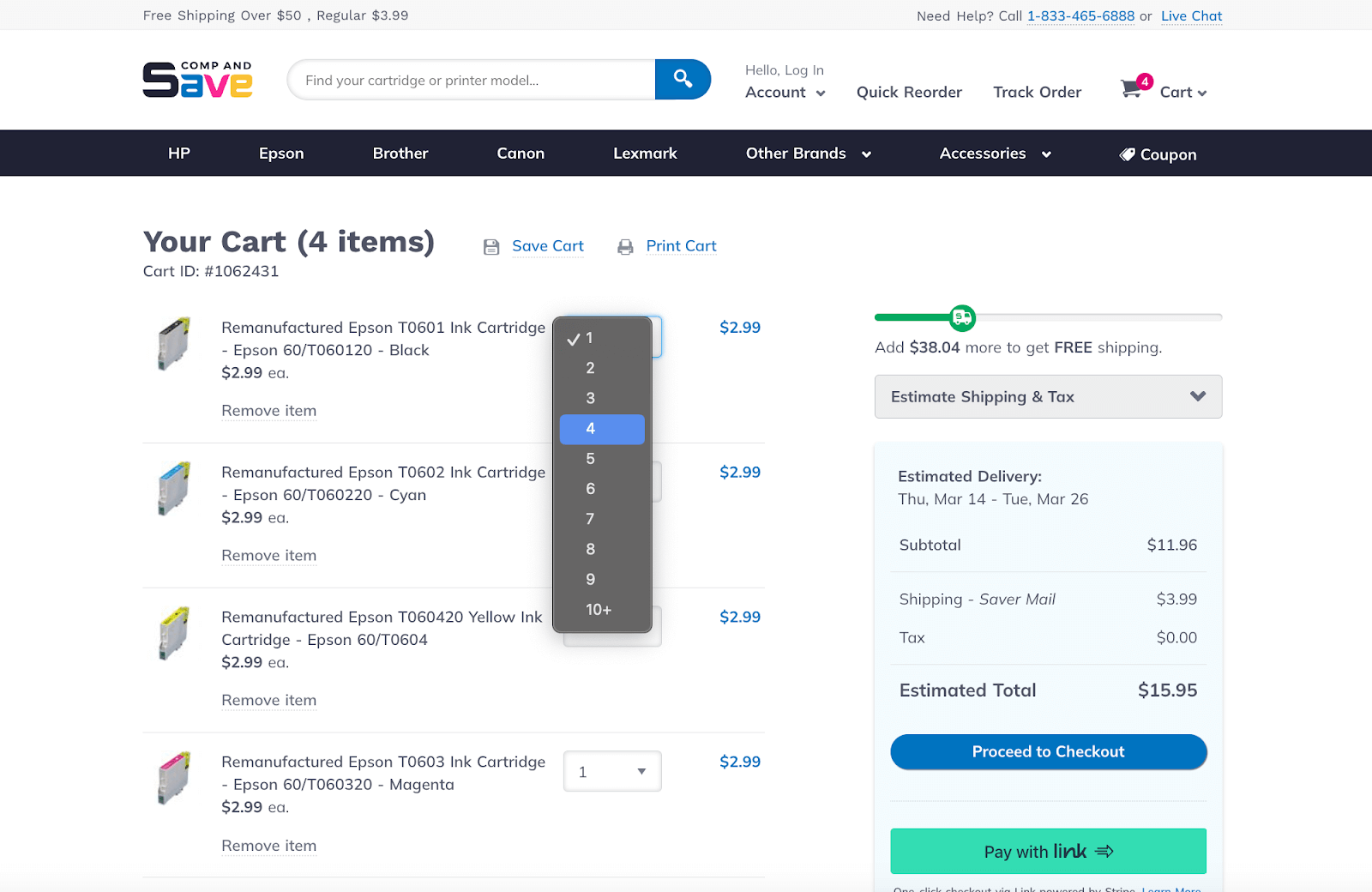 change item quantity
