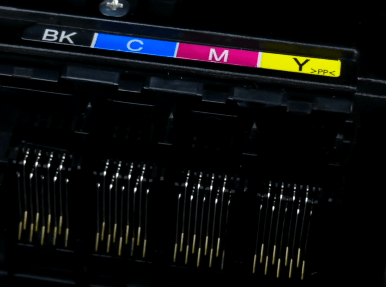 color patterns on cartridge slot