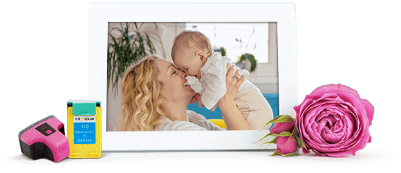 Ink Cartridges with picture frame of mother and daughter