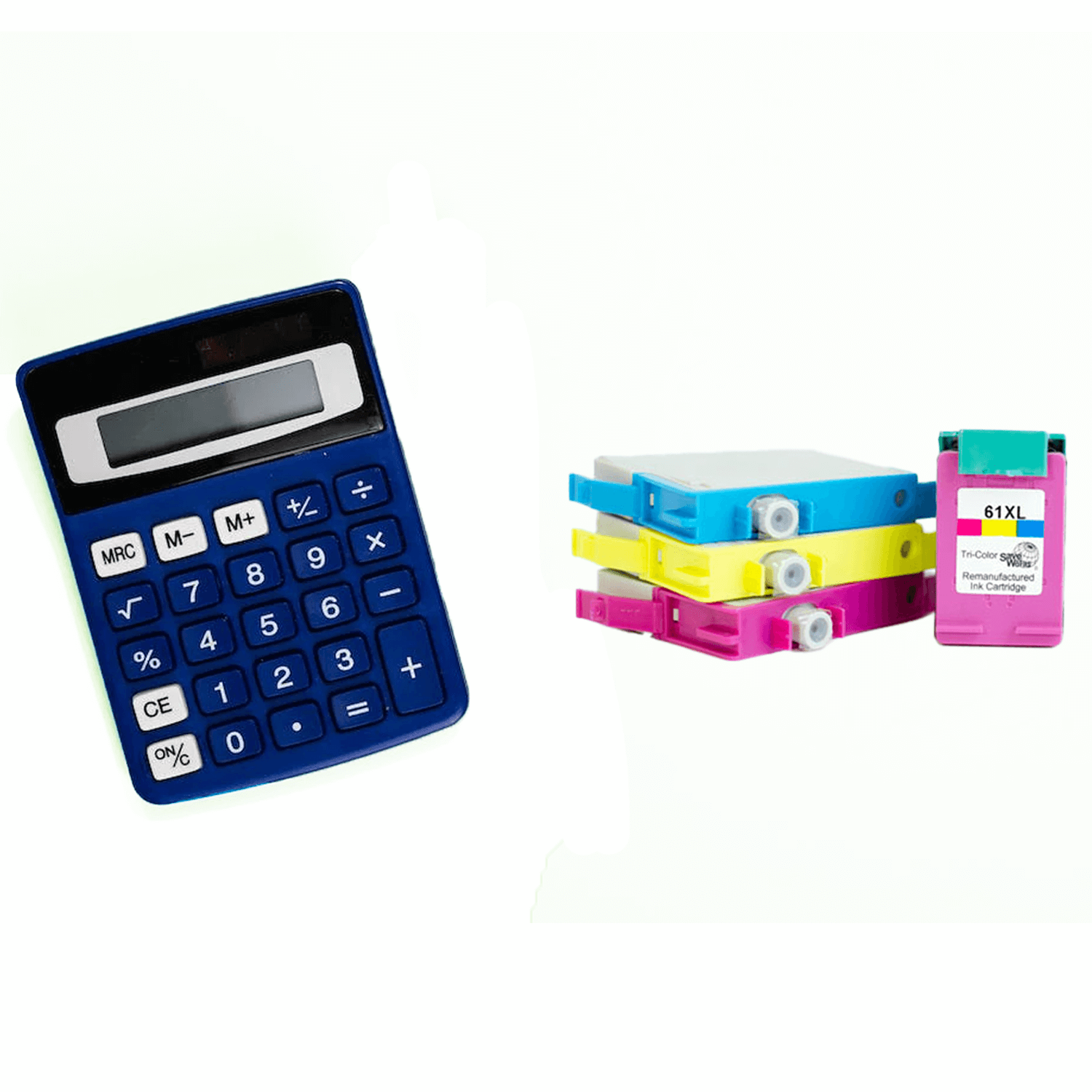 Remanufactured High Yield HP 61XL Black and Tri-color Ink Cartridges