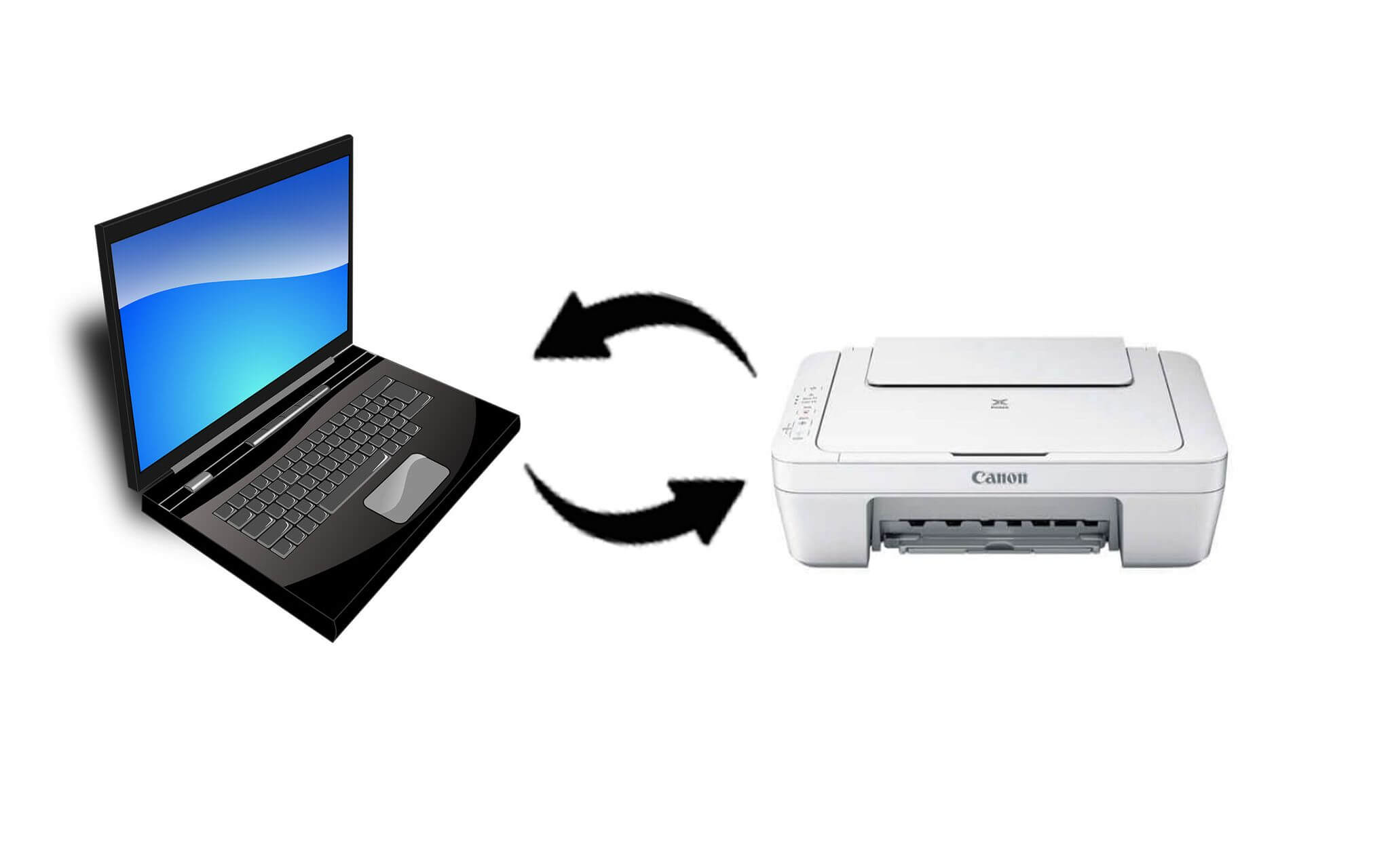 How to connect a Canon printer to a laptop?