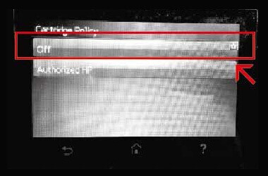 Printer control panel - Printer update setting