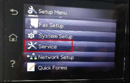 Printer settings - service