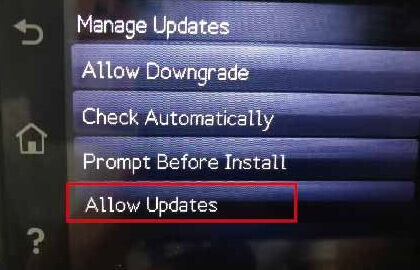 Printer settings - allow updates