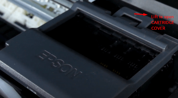 Open the cartridge cover. 