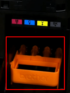 orange clip on printer